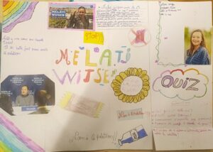 élèves créant affiche héros du climat école primaire
